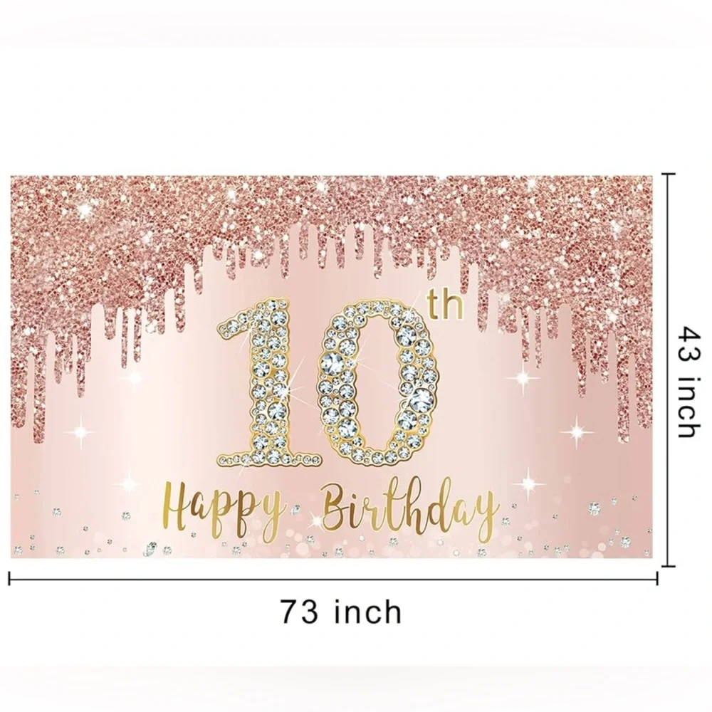 Sweet 10th Birthday Banner